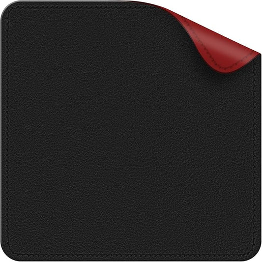 Dual Sided Leather Desk Mat - Waterproof Desk Pad - Ideal for Large Mouse Pad and Desk Mats on Top of Desks (Black, 11"*8")