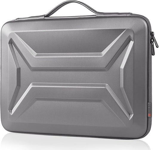 DOMISO 17-17.3 Inch Laptop Hard Case, Waterproof Shockproof Hard Shell Protective Laptop Sleeve with Handle for Dell XPS 17/Lenovo IdeaPad/Acer Aspire/HP Envy 17/LG gram 17, Silver