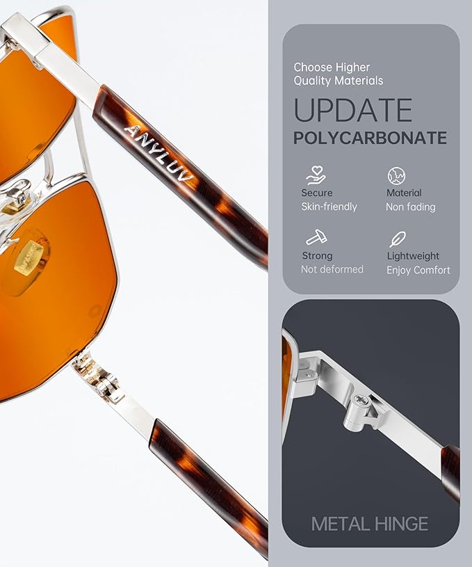 ANYLUV Blue Light Glasses for Woman/Men, Blue Light Blocking Glasses Women Computer Gaming Glasses for Eye Protection