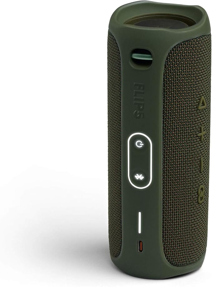 JBL Flip 5 (Green) + Bundle with divvi! Protective Hardshell Case
