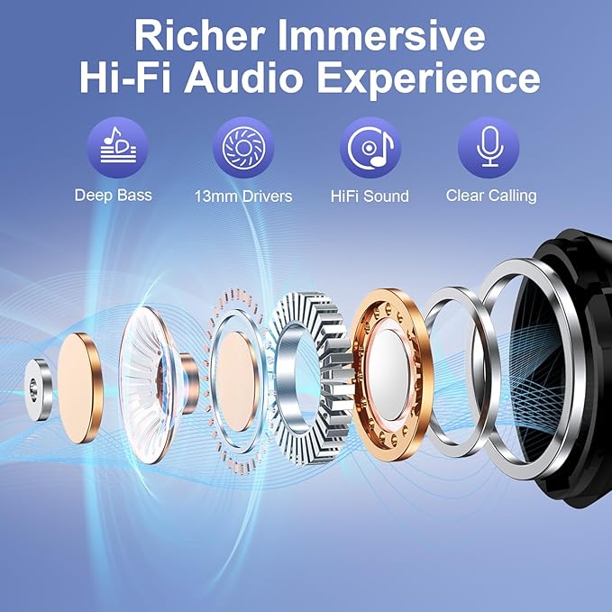 for Samsung Wireless Earbuds, Bluetooth Headphones for Samsung Galaxy S26 Ultra/S25/S24/S23/S22/S21/A16/A15/A56/A36/Z Flip7 Wireless Ear Buds, 60Hrs Playtime, Hi-Fi, Noise Cancelling, IP7 Waterproof