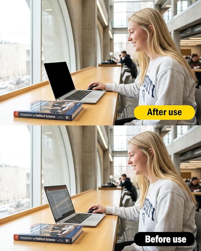 F FORITO 360° Privacy Screen Protector Compatible with 2026 MacBook Neo 13 inch A18 Pro Chip A3404 - Anti Blue Light Anti Glare and Scratch Resistant Laptop Privacy Screen Shield