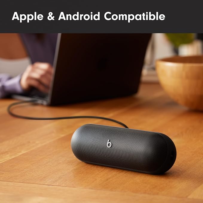 Beats Pill - Portable Bluetooth Speaker with USB-C Charging Cable (20 cm) - Jet Black