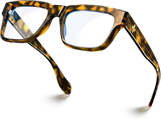 VISOONE TR90 Square Blue Light Blocking Glasses Fashion Computer Eyewear for Women and Men RANDI