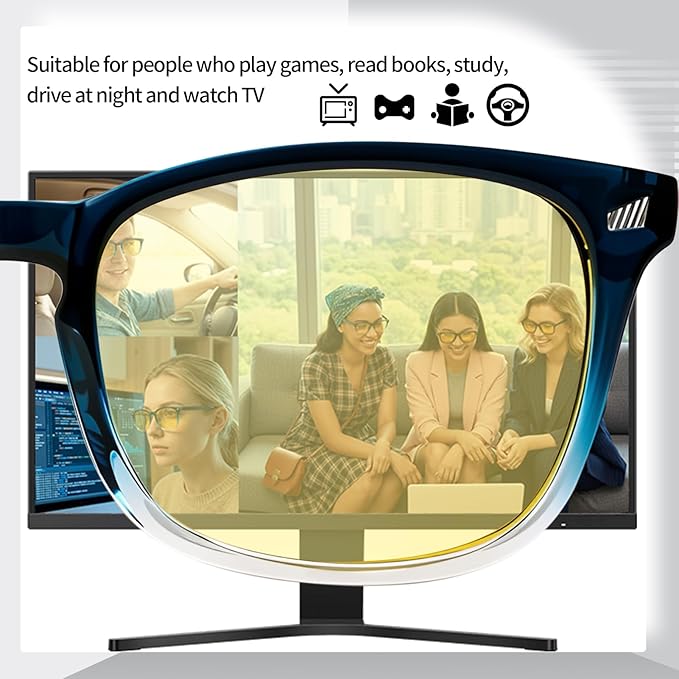 Polarized Sunglasses for Women Men, Night Driving Glasses Anti Glare Yellow Lens UV 400 for Day Night Use