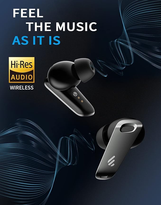 Edifier NeoBuds Pro Hi-Res Earbuds - Hybrid Active Noise Cancelling - with LDAC & LHDC - 6-Mics, APP Control, Gaming Mode - Black
