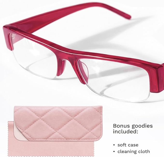 livho Retro Chic Blue Light Glasses for Woman - Early 2000s Narrow Rectangular Frame, Blue Light Blocking with Soft Case