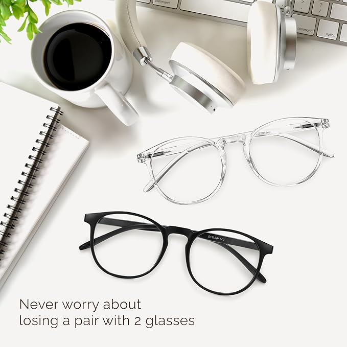 IBOANN Blue Light Glasses for Woman/Men, Fashion Blue Light Glasses Men, Fake Glasses Help Reduce Screen Fatigue