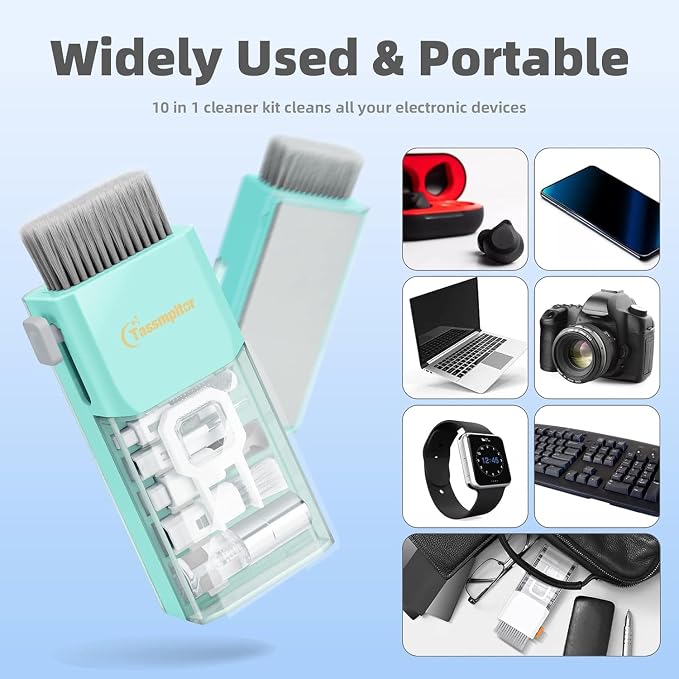 Tassmpitor Laptop Cleaning Kit, All in 1 Keyboard Cleaning kit for MacBook iPad iPhone, Compact Keyboard Cleaner with Brush and Spray for Tablet, Airpods, Earbud, Computer Screen, PC Monitor - Image 8