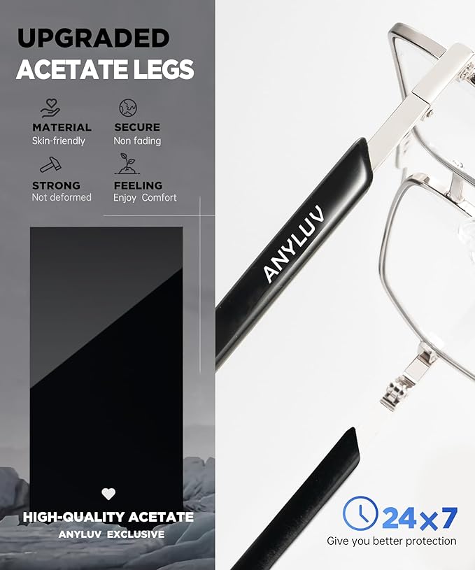 ANYLUV Blue Light Glasses Men/Women, Blue Light Blocking Glasses, Computer Screen Blocker Eyes Protection Glasses