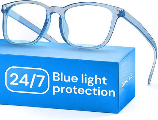 Gaoye Blue Light Glasses for Computer & Gaming - Anti UV Ray Lenses, Scratch-Resistant & Comfort Fit