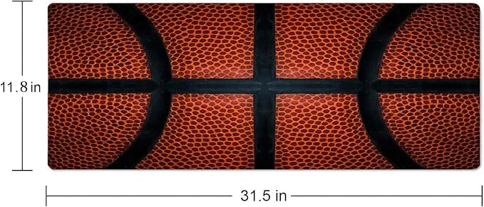 Basketball Large Gaming Mouse Pad Keyboard Desk Pad Extended Mouse Pad Gaming Office Decor, PC Laptop Mouse Pads Large (31.5x151.8 in) with Stitched Edges Non-Slip Base Mousepad XL