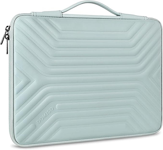 DOMISO 14 Inch Shockproof Waterproof Laptop Sleeve with Handle Lightweight Soft EVA Tablet Case for 14" Laptops/Lenovo ThinkPad/HP Pavilion 14 Stream 14 / Dell, Mint Green