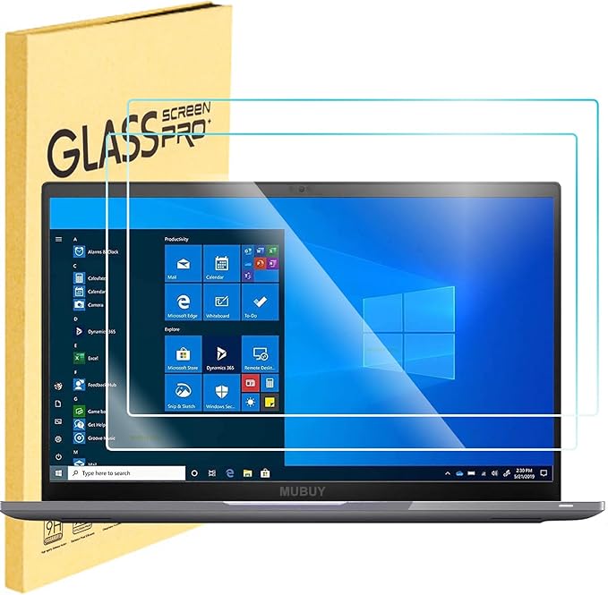 (2 Pack ) 14.5" Laptop Tempered Glass Screen Protector for 14.5 Inch HP/Dell/Lenovo/Acer/Samsung 14.5" 16:10 Laptop 9H Hardness, Ultra Clear Scratch Resistant Anti-Fingerprint (W 312 x H 195 mm)
