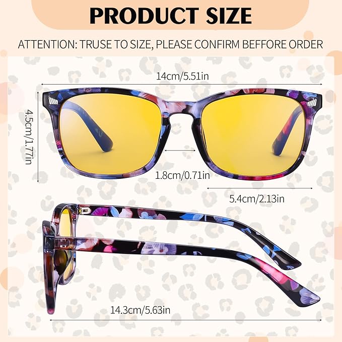 Polarized Sunglasses for Women Men, Night Driving Glasses Anti Glare Yellow Lens UV 400 for Day Night Use