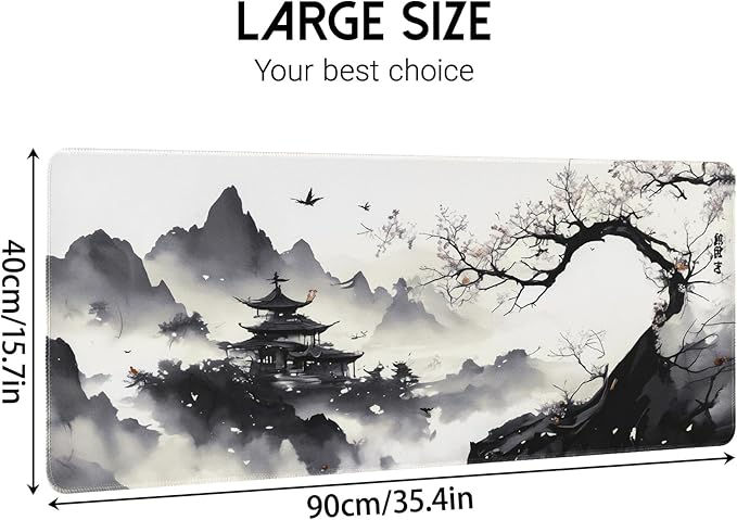 Mouse Pad Gaming Mousepad 35.4 x 15.7in Large Mouse Pad for Keyboard,Non-Slip and with Stitched Edges,Keyboard Pad Desk mat for Home Office and School