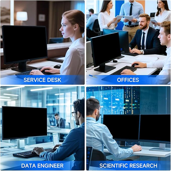 [2-Pack] Privacy Screen For Computer Monitor, 32-Inch 16:9 Aspect Ratio; Anti Spy/Bule Light/Glare And Eye Protection, 2 Install Ways Removable For Office, Airport, Cafe And Other Public Area; Diagonal 32 Inches, Width 27.89 Inches, Height 15.69 Inches