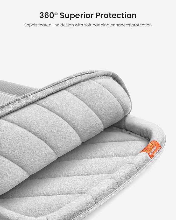 tomtoc 360 Protective Laptop Carrying Case Compatible with 14-inch MacBook Pro M5 Pro/Max (2026) A3426 A3427, M4/M3/M2/M1 Pro/Max, 12.9-13 Inch iPad Pro/Air, Water-Resistant Accessory Sleeve Bag