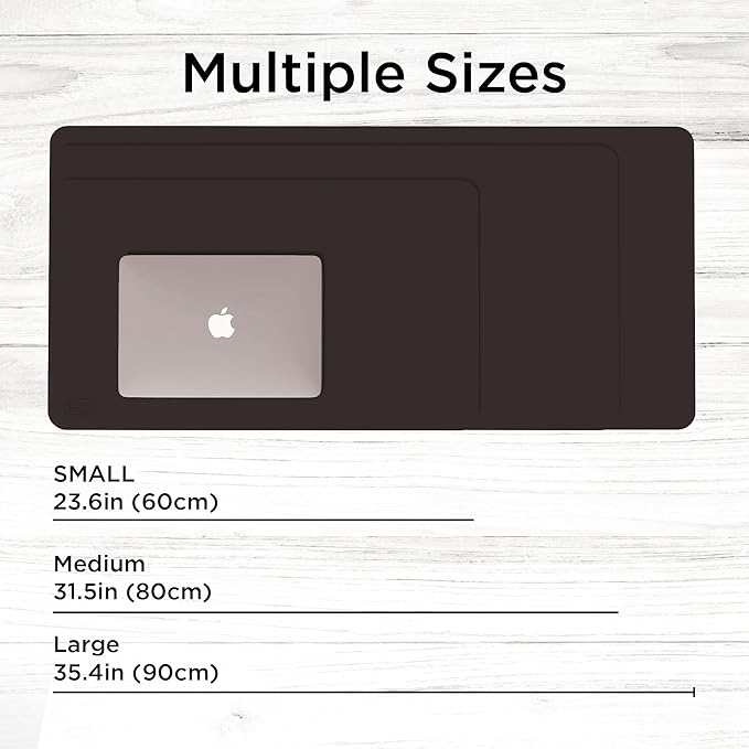 Black+Decker Faux Leather Desk Mat for Keyboard and Mouse - Office Desk Accessories - Protective Office Desk Decor Men, Women, Teens - Desk Pad Mat for Gaming, Work from Home, Office - Desk Organizers