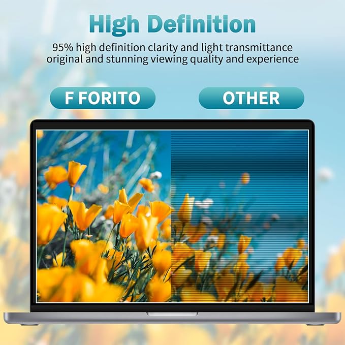 F FORITO 2-Pack 13.3 inch Anti Blue Light Screen Protector, Eye Protection Anti Glare & Blue Light Blocking Screen Filter Compatible with All 13.3" Laptops with 16:10 Aspect Ratio