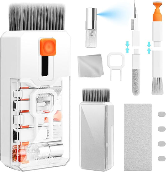 Keyboard Cleaning Kit Laptop Cleaner, All-in-1 Computer Screen Cleaning Brush Tool, Multi-Function PC Accessories Electronic Cleaner Kit Spray for iPhone iPad Macbook Earbud Camera Monitor with Patent by Ordilend