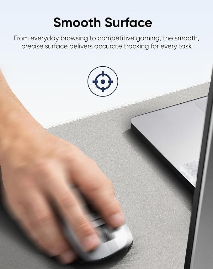 Waterproof Large Gaming Mouse Pad with Durable Stitched Edges, Non-Slip Rubber Base, Grainy Jacquard Mouse Mat Desk Pad for Home Office Gaming, 27.6"x11.8"x0.12", Matte Beige