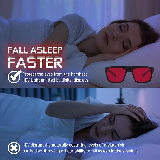 Blue Light Gaming Glasses for Men & Women, Anti Harmful Blue Light for Computer & Gaming, Amber Lenses Anti Eyestrain