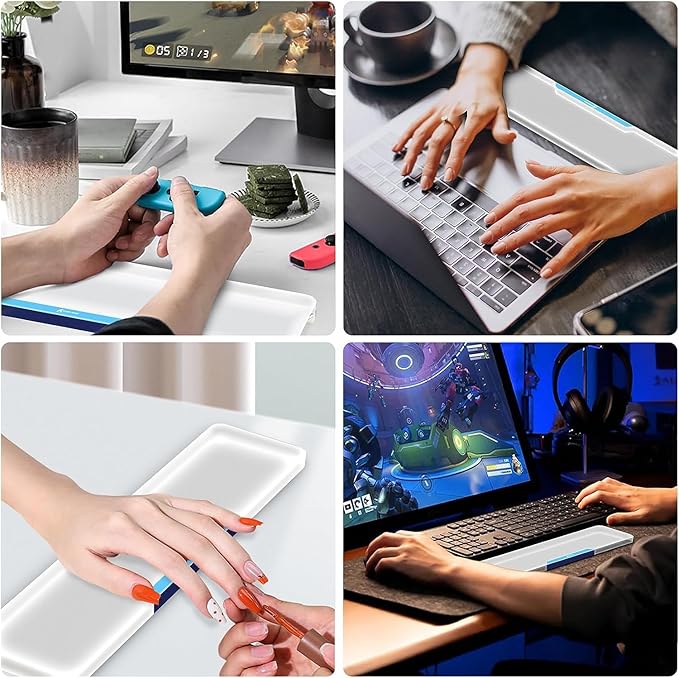 SELORSS Acrylic Keyboard Wrist Rest Pro- TENKEYLESS 80% Keyboard- Mechanical Keyboards Ergonomic Palm Rest for Computer Keyboard,Anti-Slip Base,Wrist Pad for Laptop,Office & Home-Easy Typing,Black