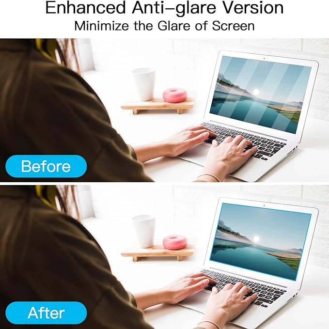 2 Pcs 14 Inch Laptop Anti Blue Light Screen Protector, Eye Protection Blue Light Blocking & Anti Glare Filter Film for 14" with 16:9 Aspect Ratio Laptop