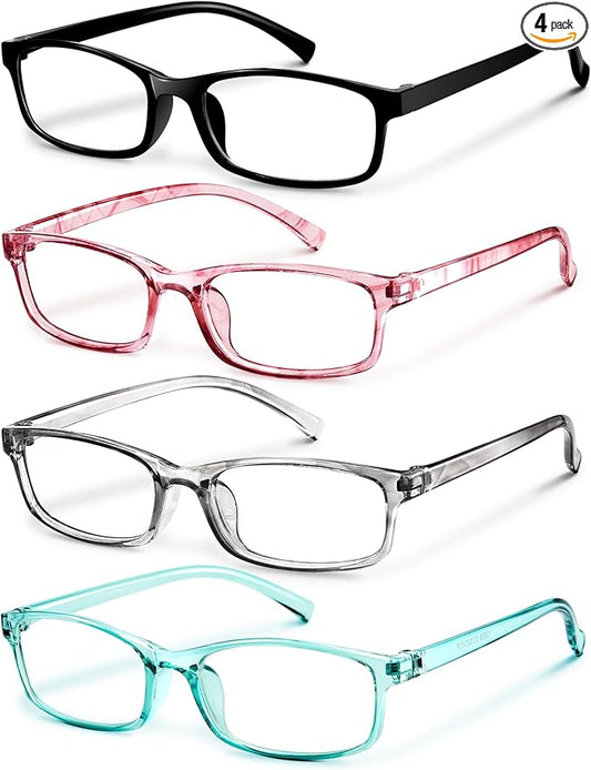 Gaoye +1.5 Multi Pack Reading Glasses Women - Blue Light Blocking Lenses, TR90 Frames, UV400 - Eyeglasses with Clear Vision