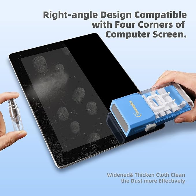 Tassmpitor Laptop Cleaning Kit, All in 1 Keyboard Cleaning kit for MacBook iPad iPhone, Compact Keyboard Cleaner with Brush and Spray for Tablet, Airpods, Earbud, Computer Screen, PC Monitor, SkyBlue - Image 9