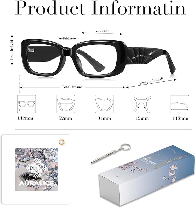 Rectangle Blue Light Glasses Noctera