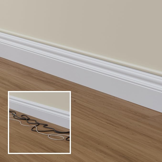 D-Line 157in Cord Hider Kit, Patented Cable Cover, Hide Wires on Wall, Channel for TV Mount Cords, Raceway Wire Hiders, Paintable, Adhesive, Half Round, 10x 0.78in W x 0.39in H x 15.7in L, Beige - Image 6