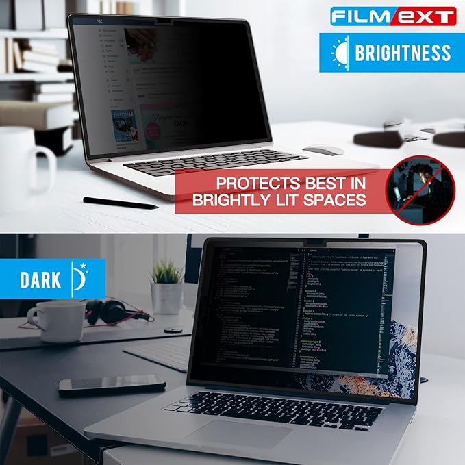 FILMEXT Macbook Pro 16 inch Privacy Screen Protector (M5 M4 M3 M2 Max/Pro M1, A3186 A3403 A2485 A2991 A2780),Bubble Free Privacy Screen for Macbook pro 16.2 2026-2021 Eye Care/Anti-Glare Filter