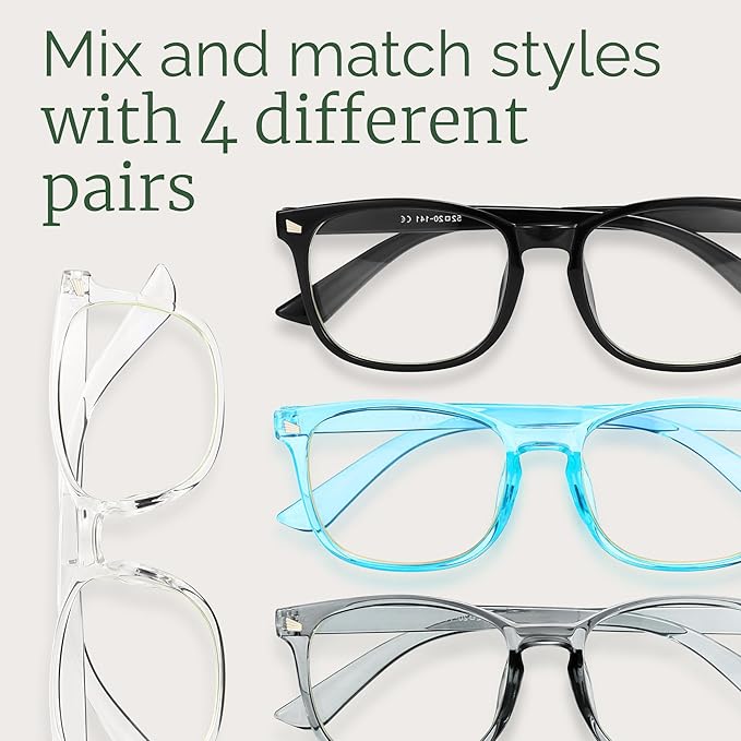 MIGSIR Blue Light Blocking Glasses for Computer Gaming, Fashion Fake Helps Reduce Screen Fatigue Eyeglasses for Women Men