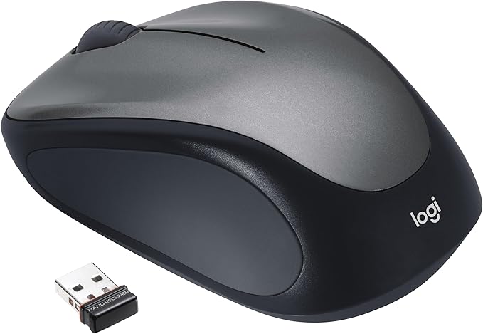 Logitech M317 Wireless Mouse, 2.4 GHz with USB Receiver, 1000 DPI Optical Tracking, 12 Month Battery, Compatible with PC, Mac, Laptop, Chromebook - Colt Glossy