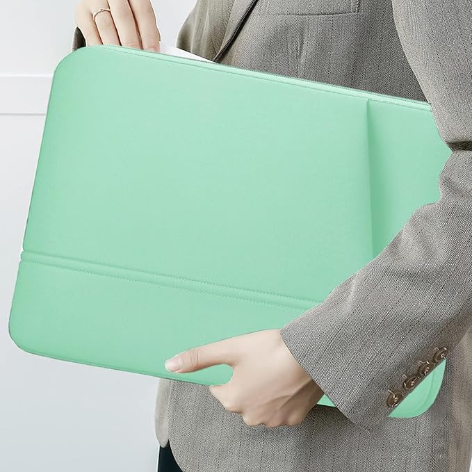 Laptop Sleeve Case 15.6 inch, Sturdy Portable Monitor Computer Laptop Case, Carrying Sleeve Bag 15.6'' with Pockets for MacBook PC Mac HP Lenovo Dell Asus Xbox Switch, Light Blue