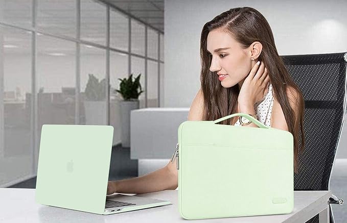 MOSISO Compatible with MacBook Pro 13 inch Case M2 2026, 2025, 2024-2016 A2338 M1 A2251 A2289 A2159 A1989 A1708 A1706, Plastic Hard Case&Bag&Keyboard Skin&Webcam Cover&Screen Protector, Honeydew Green