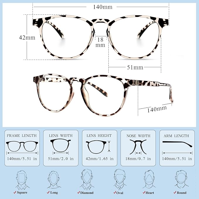 Blue Light Blocking Glasses for Women/Men - 4-Pack Computer Reading/Gaming/TV/Phone Glasses, Anti-Glare