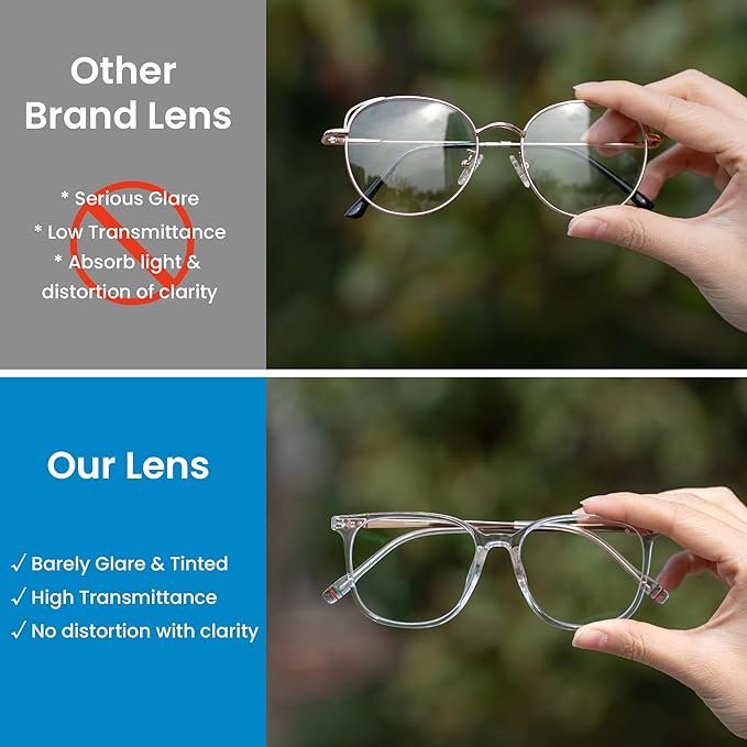 GUDVUE Blue Light Glasses For Woman, Computer Reading/Gaming/Phones Glasses, Anti Glare/UV400/Eye Strain