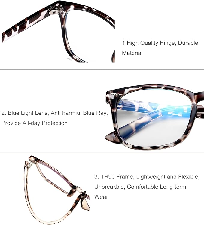 Hycredi Kids Blue Light Blocking Glasses for Boys & Girls – Reduce Eye Strain from Screens, Computer, Gaming, TV & Phone