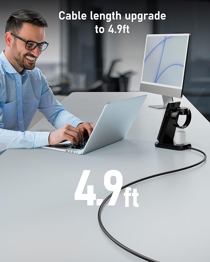VCVS 36W USB C Super Fast Charging Station for Samsung Phones Watches Earbuds, 3 in 1 Charger for Samsung Galaxy Watch Ultra/7/6/5/4/3, Galaxy S24/S23/S22/21/20,Note20/10,Z Fold/Flip 5/4,USB-C Buds