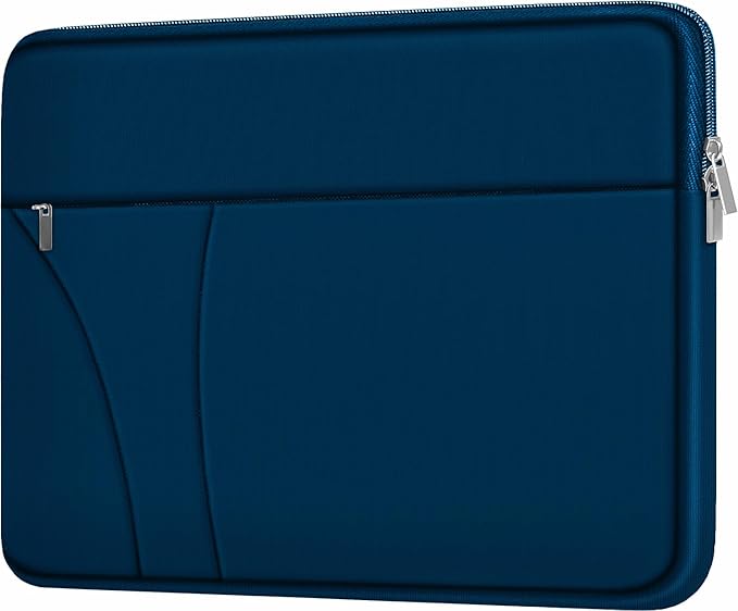 Laptop Sleeve 14 inch, Slim Traveling Laptop Case Cover with Zippered Pocket, Shockproof Protective Carrying Briefcase Computer Bag for 14" MacBook Air/Pro, HP, Dell, Lenovo, Acer, Deep Blue