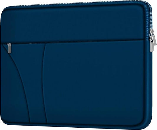 Laptop Sleeve 14 inch, Slim Traveling Laptop Case Cover with Zippered Pocket, Shockproof Protective Carrying Briefcase Computer Bag for 14" MacBook Air/Pro, HP, Dell, Lenovo, Acer, Deep Blue