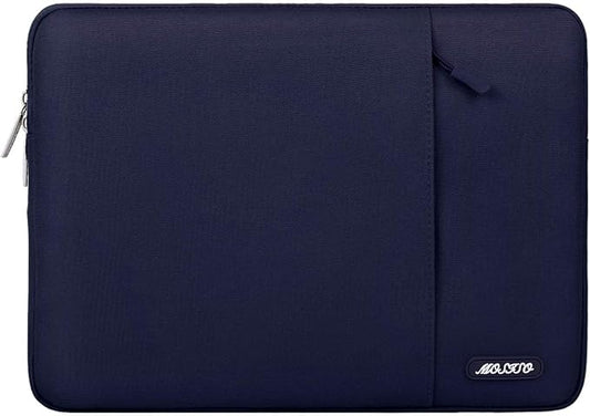 MOSISO Laptop Case 16 inch, 15-15.6 inch Laptop Sleeve Compatible with MacBook Pro 16 M5 M4 M3 M2 M1, HP Acer Dell Lenovo ASUS, Polyester Vertical Computer Sleeve Bag with Pocket, Navy Blue