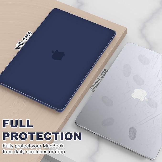 B BELK Compatible with MacBook Air 13.6 inch Case M5 2026 2025 2024 2023 2022 M4 M3 M2 A3449 A3240 A3113 A2681 Liquid Retina Display, Plastic Hard Shell Case+Keyboard Cover+Screen Protector, Navy Blue
