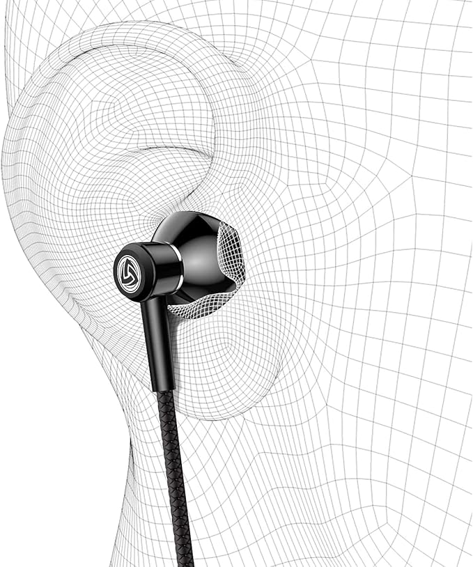 LUDOS SPECTA Wired Earbuds in-Ear Headphones, 5 Years Warranty, Earphones with Microphone for Clear Calls, Noise Isolating, for iPhone, iPad, Samsung, Laptop, School Students, Kids, Women, Small Ears