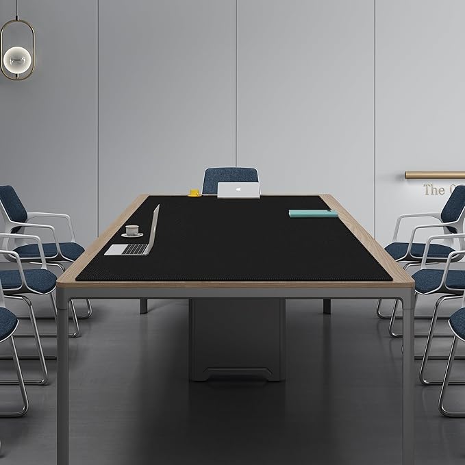 Cacoy Massive 70.8" x 39.4" Leather Desk Mat, Extra Large Office Conference Table Mat, 4XL Full Desk Gaming Mouse Pad, Waterproof PU Leather Computer Desk Pad (Black)