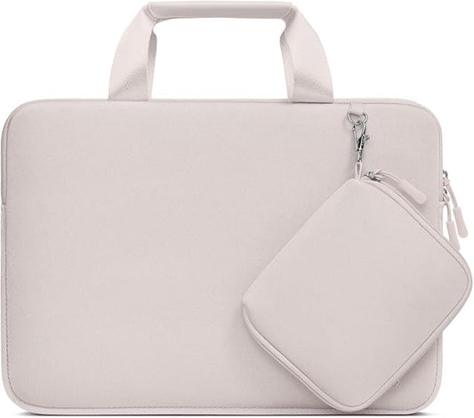 MOSISO Laptop Case 16 inch, 15-15.6 inch Laptop Sleeve Bag Compatible with MacBook Pro 16, HP Acer Dell Lenovo ASUS, Neoprene Carrying Computer Bag with Handle&Detachable Small Case, Stone Gray