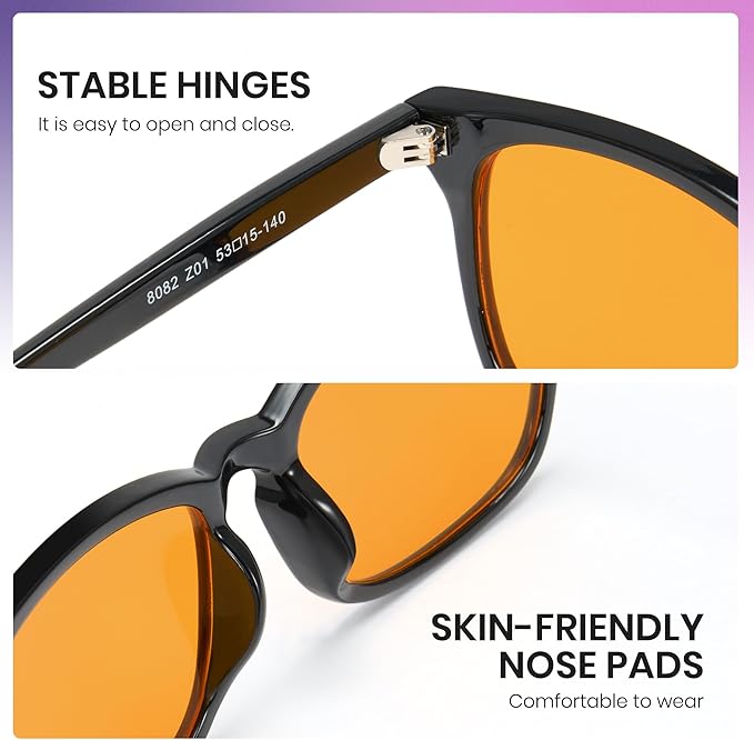 Cyxus Blue Light Glasses Men Women Reduce Eye Strain UV Blocking for Office Work Computer Screen 8082